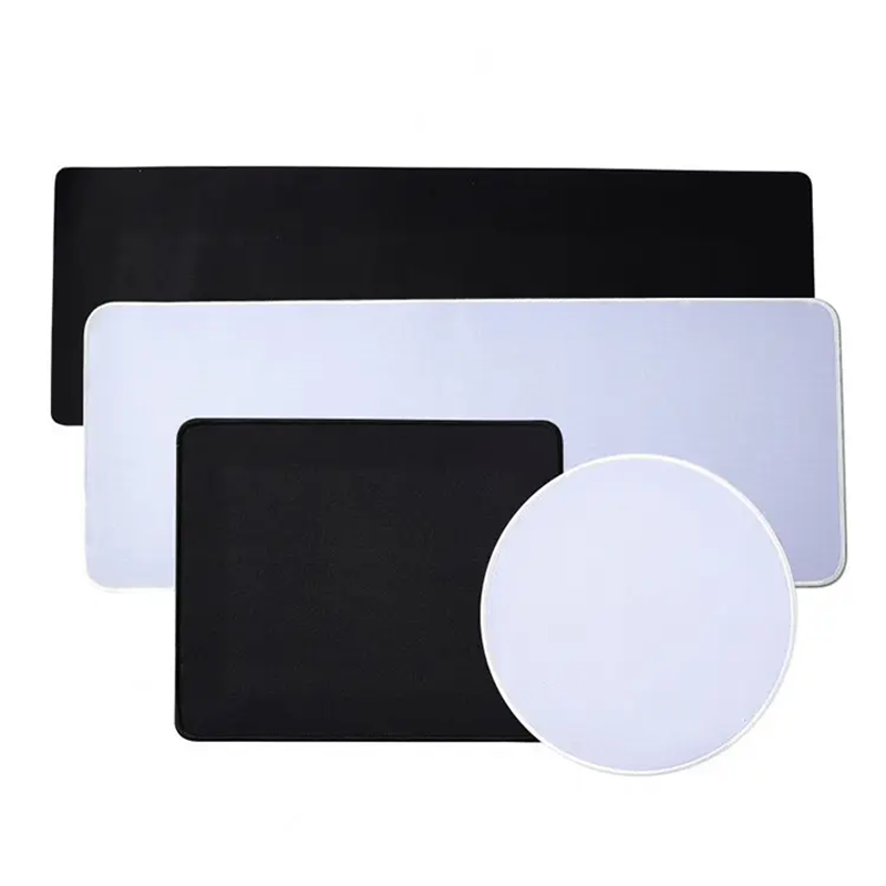 Black and White Color Custom Rubber Sublimation Blank Mouse Pad