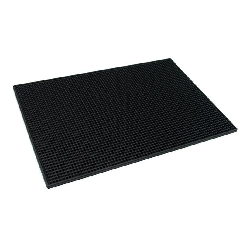 PVC Bar Mat for Cocktail Bartender (Black)