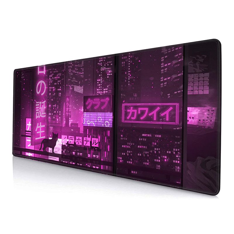 Large Anime Game Desk Pad With Non-Slip Rubber Base