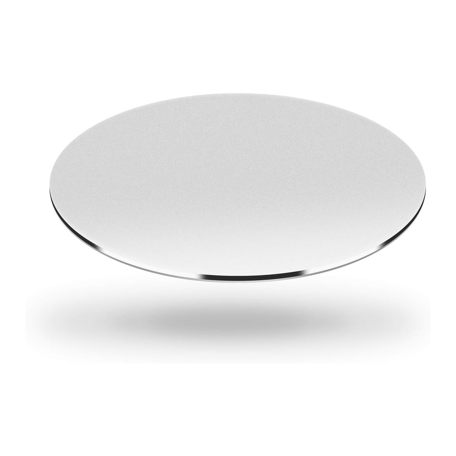 Round Metal Aluminum Mouse Pad Office Thin Hard Silver Mouse Pad