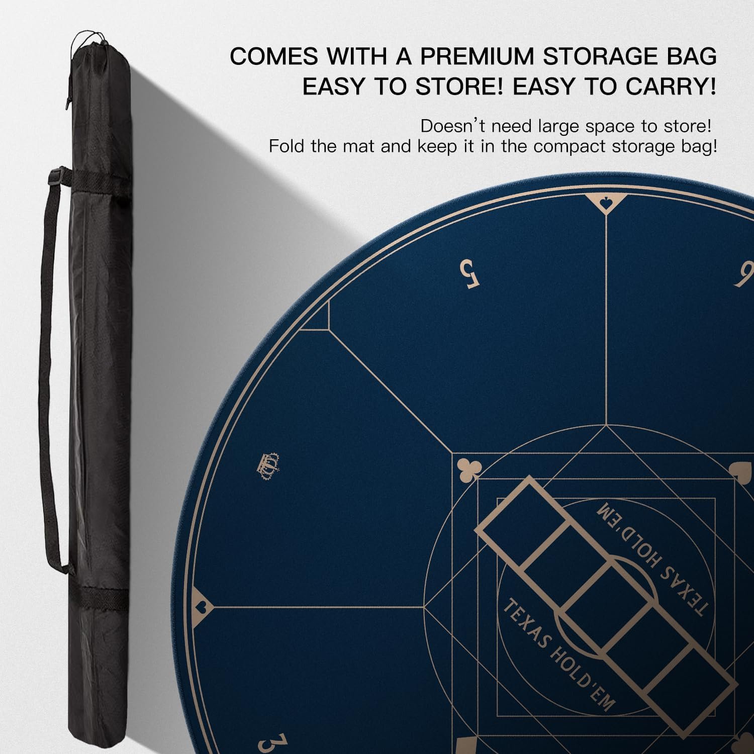 custom rubber foam poker mat